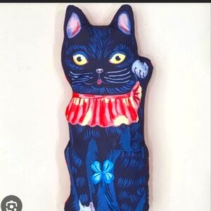 Nathalie Lete Lucky Cat Plush Doll Black